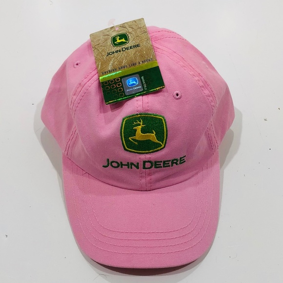 John Deere Accessories - Vintage John Deere Hat Pink Baseball Cap NWT